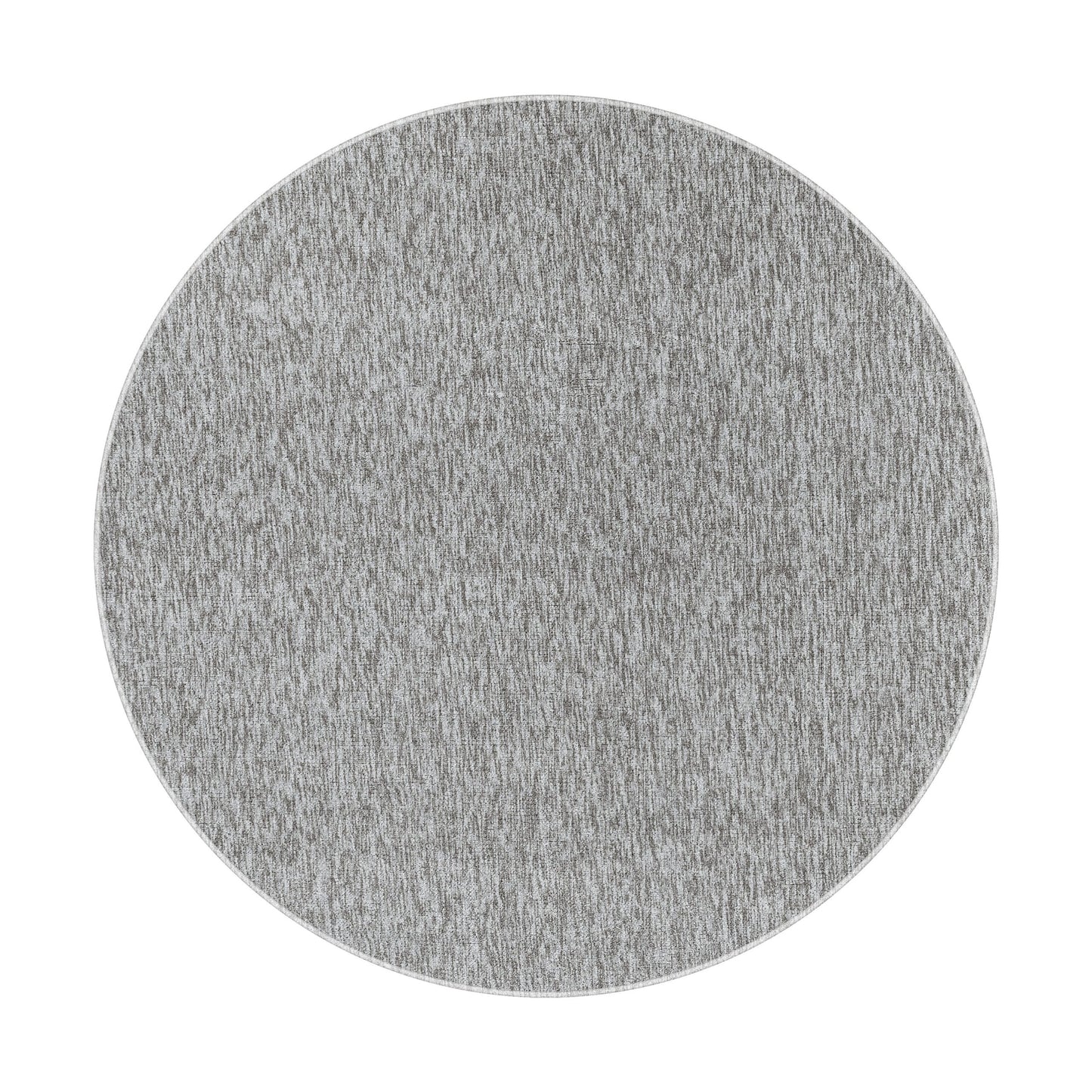 Nizza Rond Vloerkleed – Lichtgrijs – Laagpolig & Effen Design