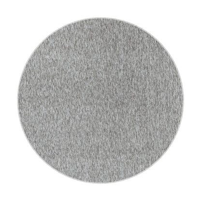 Nizza Rond Vloerkleed – Lichtgrijs – Laagpolig & Effen Design