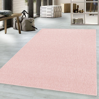 Nizza Vloerkleed – Roze – Laagpolig & Effen Design