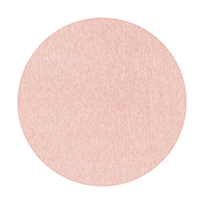 Nizza Rond Vloerkleed – Roze – Laagpolig & Effen Design