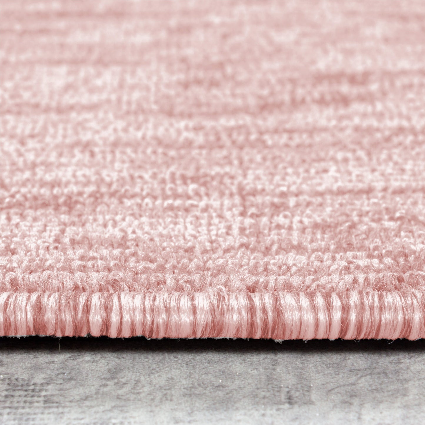 Nizza Rond Vloerkleed – Roze – Laagpolig & Effen Design