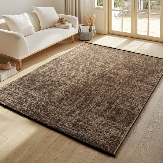 Space – Bruin Vintage Look – Laagpolig Vloerkleed