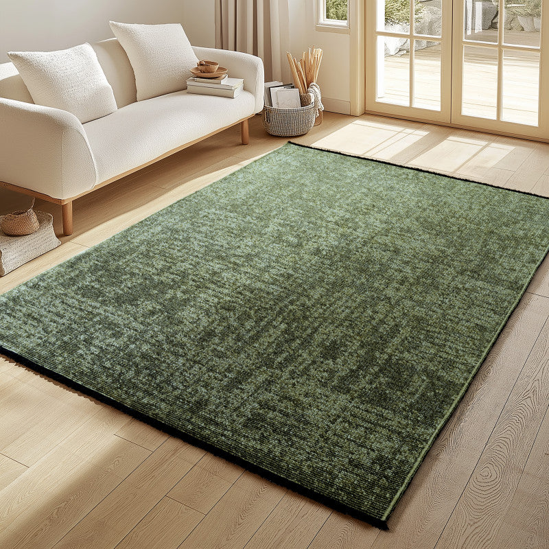 Space – Groen Vintage Look – Laagpolig Vloerkleed