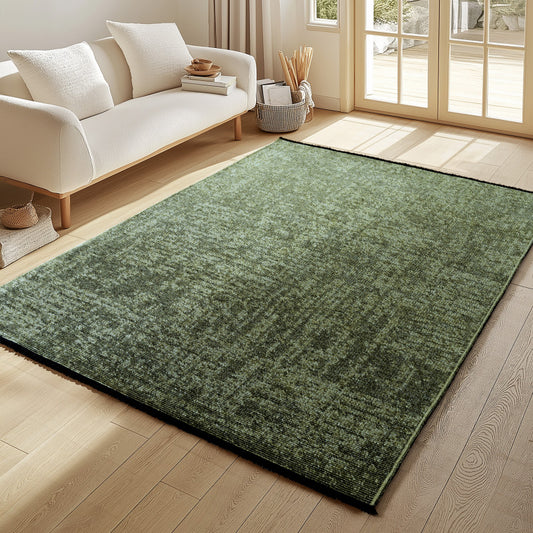 Space – Groen Vintage Look – Laagpolig Vloerkleed