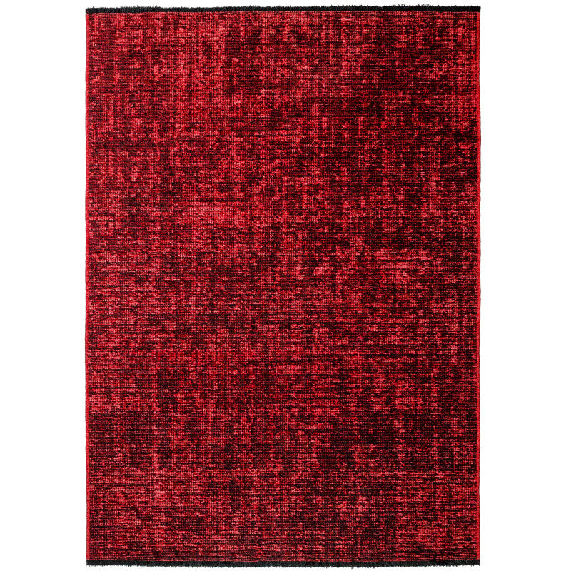 Space – Rood Vintage Look – Laagpolig Vloerkleed