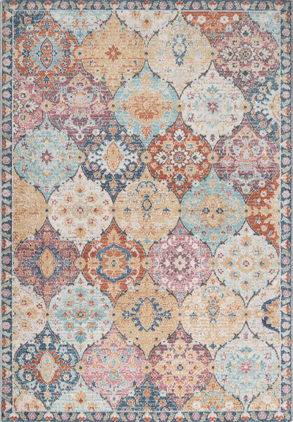 Salsa Vloerkleed – Multicolor – Kleurrijk Patchwork Design – Laagpolig Vloerkleed