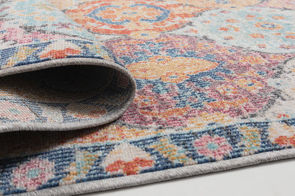Salsa Vloerkleed – Multicolor – Kleurrijk Patchwork Design – Laagpolig Vloerkleed