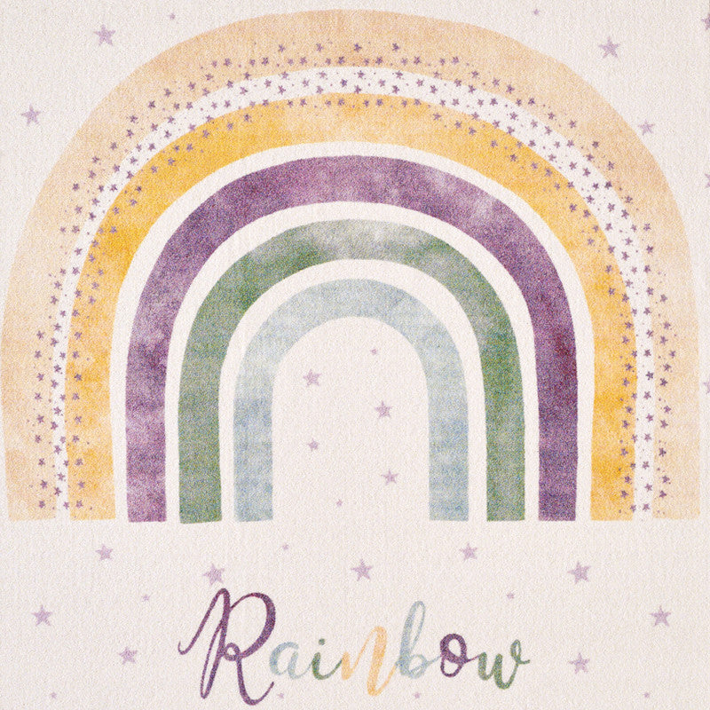 Play – Kindervloerkleed – Regenboog – Laagpolig – Anti-Allergisch & Anti-Slip