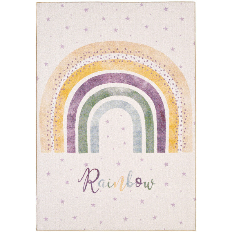 Play – Kindervloerkleed – Regenboog – Laagpolig – Anti-Allergisch & Anti-Slip