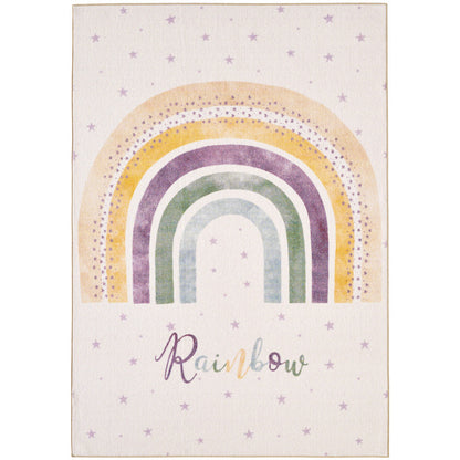 Play – Kindervloerkleed – Regenboog – Laagpolig – Anti-Allergisch & Anti-Slip
