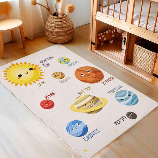 Play – Kindervloerkleed – Universum – Laagpolig – Anti-Allergisch & Anti-Slip