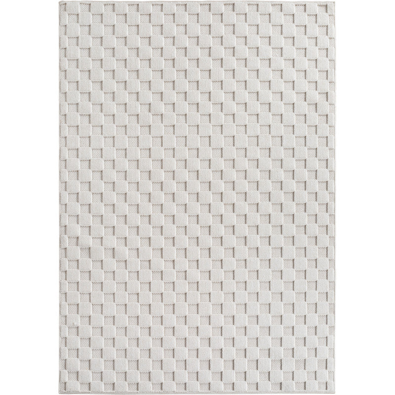 Helix Vloerkleed – Crème – Wollook Bouclé Design – Japandi Laagpolig Vloerkleed