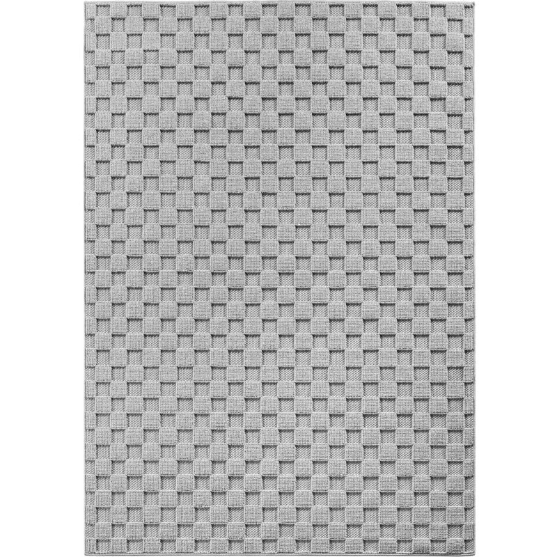 Helix Vloerkleed – Grijs – Wollook Bouclé Design – Japandi Laagpolig Vloerkleed