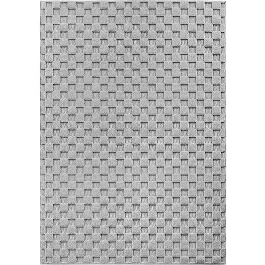 Helix Vloerkleed – Grijs – Wollook Bouclé Design – Japandi Laagpolig Vloerkleed