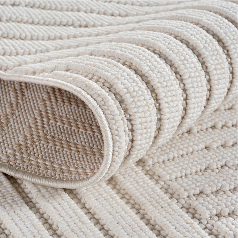 Helix Vloerkleed – Crème – Japandi Look – Laagpolig Vloerkleed