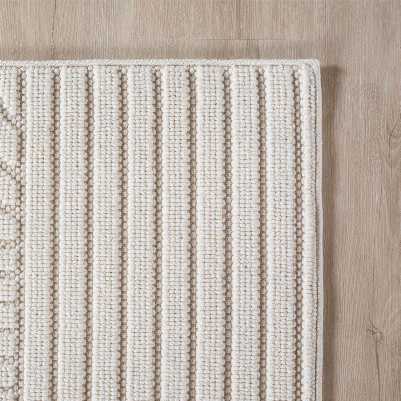 Helix Vloerkleed – Crème – Japandi Look – Laagpolig Vloerkleed