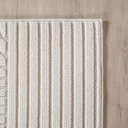 Helix Vloerkleed – Crème – Japandi Look – Laagpolig Vloerkleed