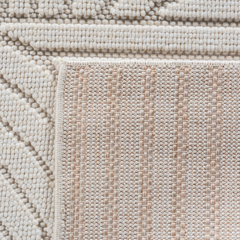 Helix Vloerkleed – Crème – Japandi Look – Laagpolig Vloerkleed