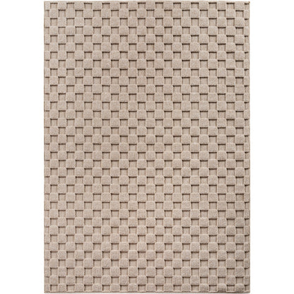 Helix Vloerkleed – Beige – Wollook Bouclé Design – Japandi Laagpolig Vloerkleed