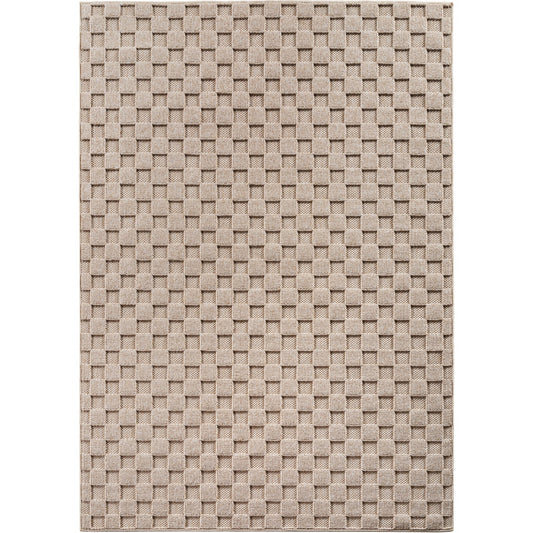 Helix Vloerkleed – Beige – Wollook Bouclé Design – Japandi Laagpolig Vloerkleed