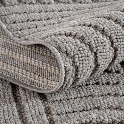 Helix Vloerkleed – Grijs – Japandi Look – Laagpolig Vloerkleed