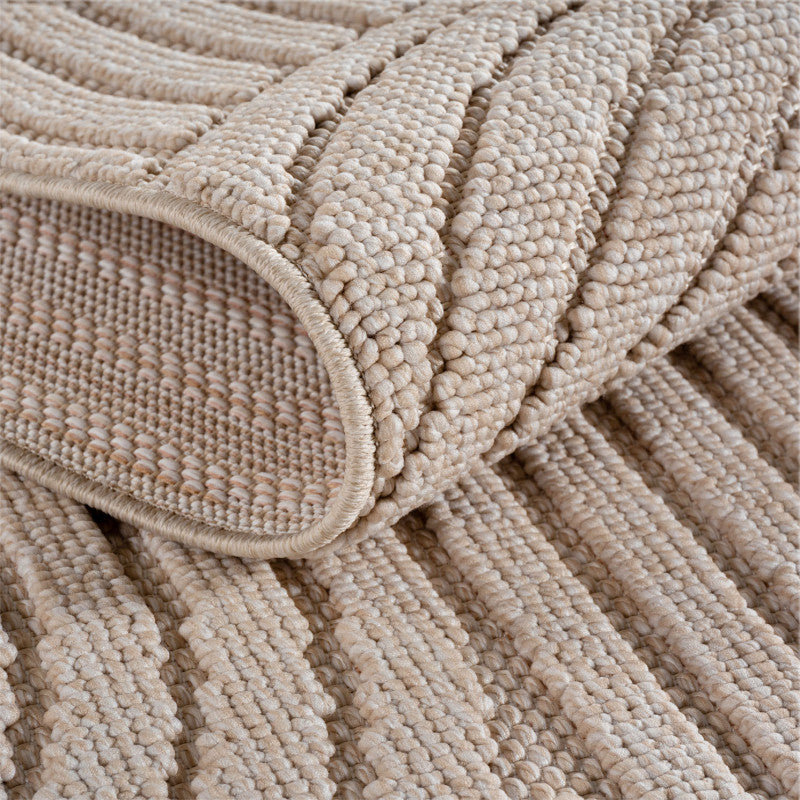 Helix Vloerkleed – Beige – Japandi Look – Laagpolig Vloerkleed