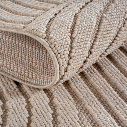 Helix Vloerkleed – Beige – Japandi Look – Laagpolig Vloerkleed