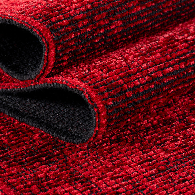Space – Rood Vintage Look – Laagpolig Vloerkleed
