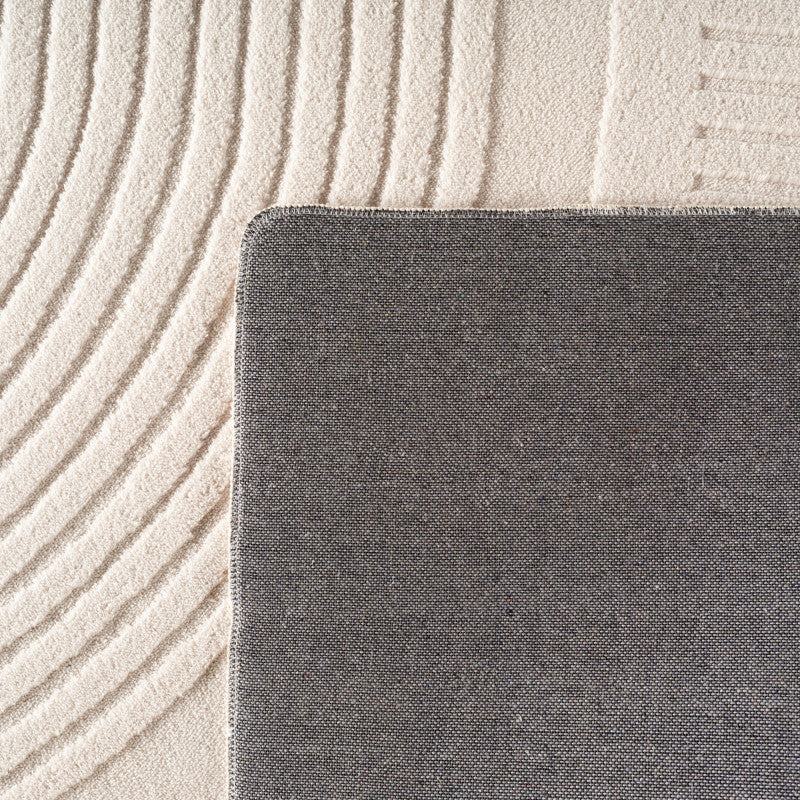 Pompei Arco Ivory – Booglijn Details – Laagpolig Vloerkleed