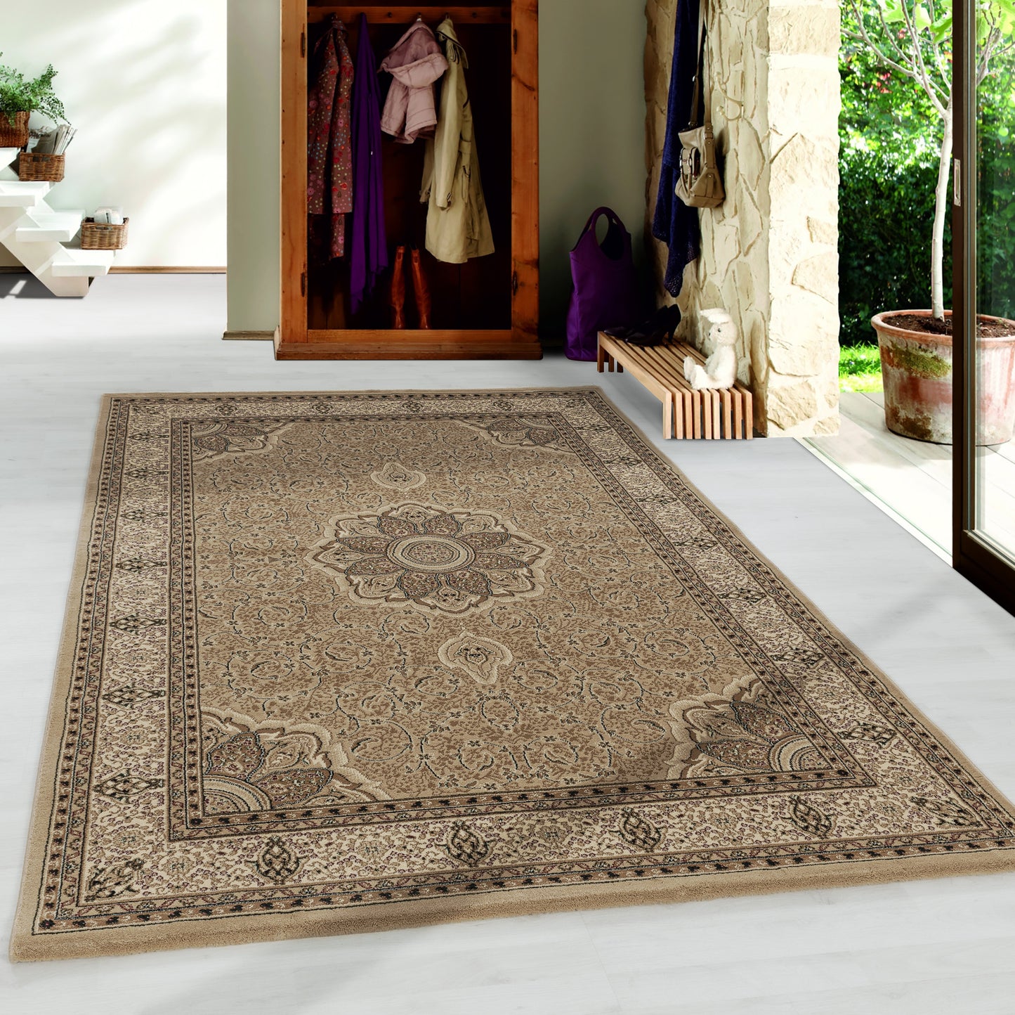 Kashmir – Klassiek Vloerkleed – Beige