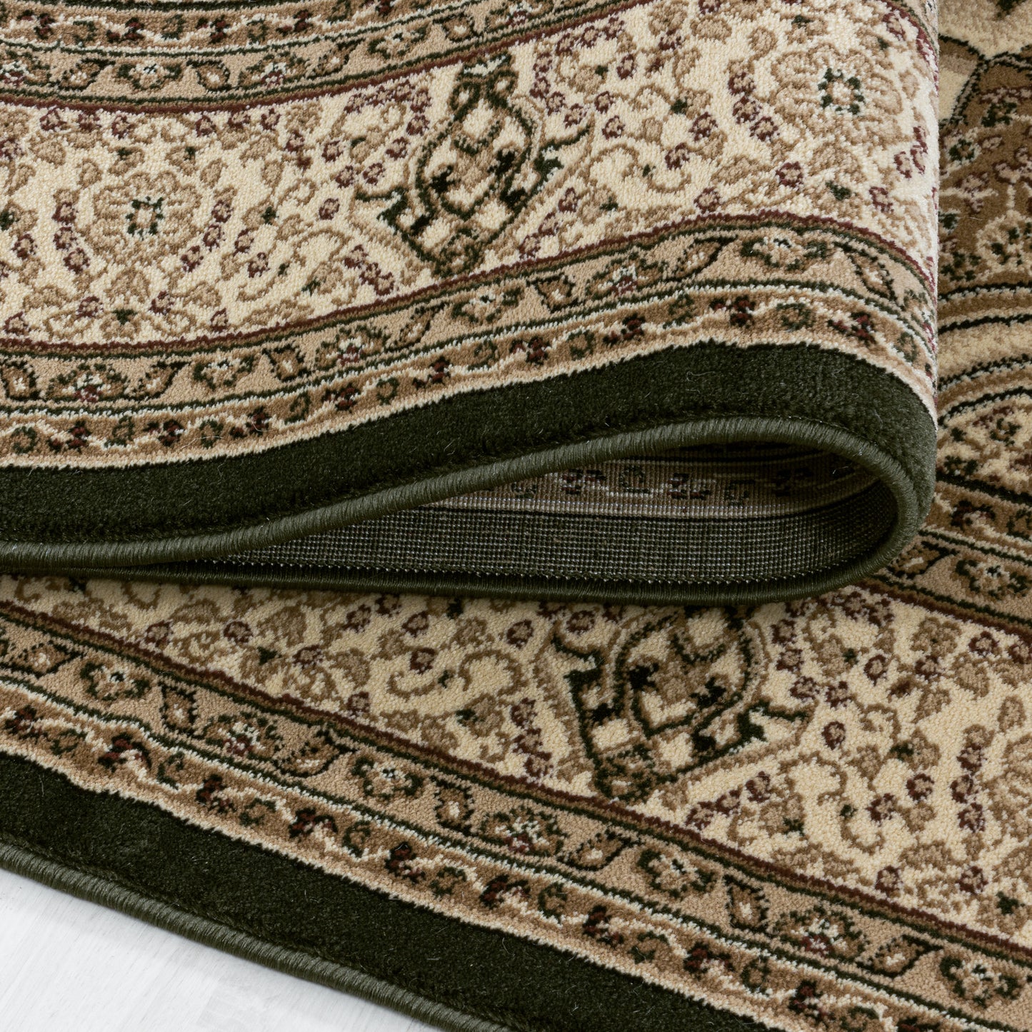 Kashmir – Klassiek Vloerkleed – Groen/Beige