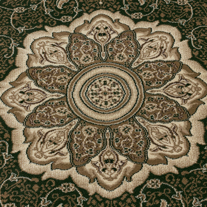 Kashmir – Klassiek Vloerkleed – Groen/Beige