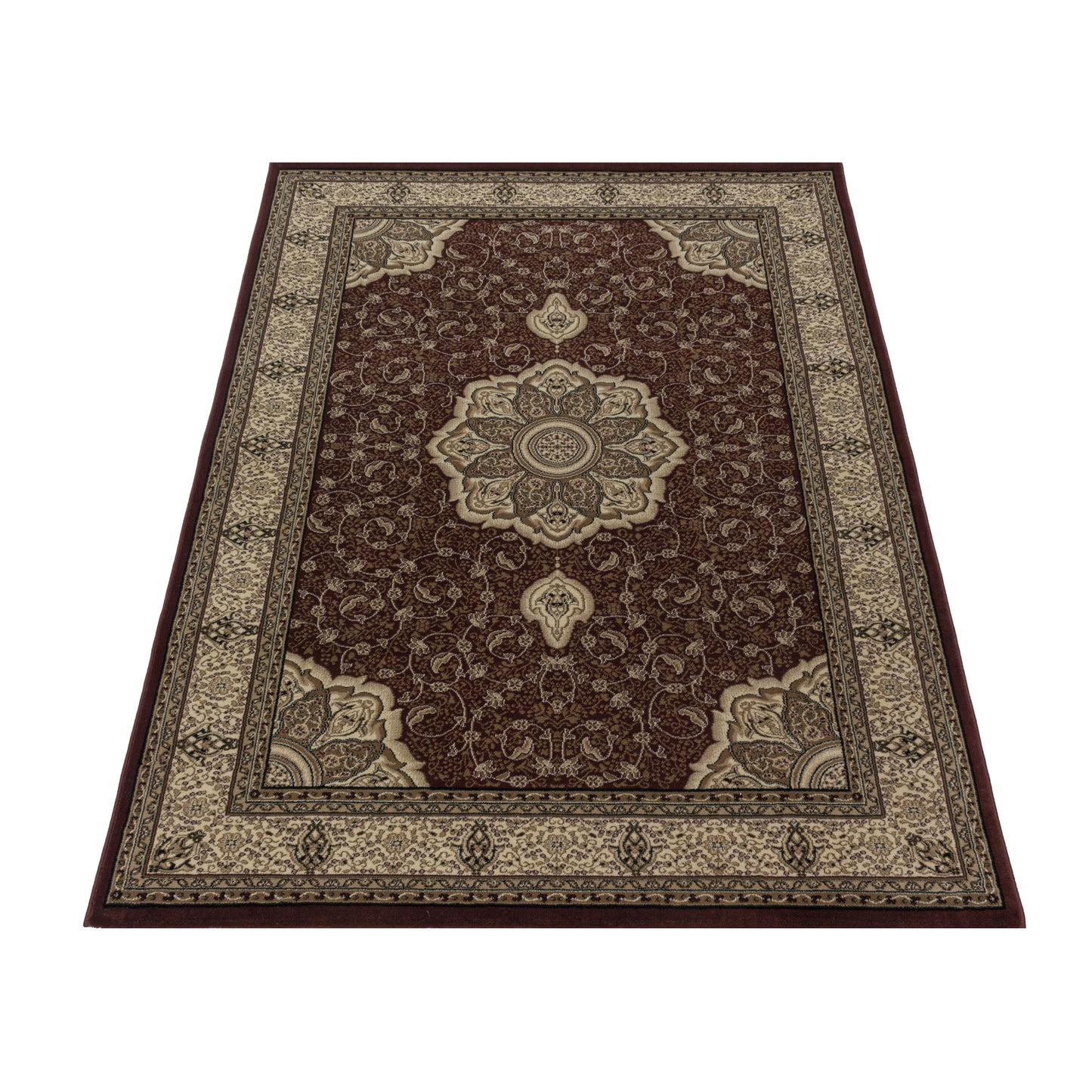 Kashmir – Klassiek Vloerkleed – Beige/Rood
