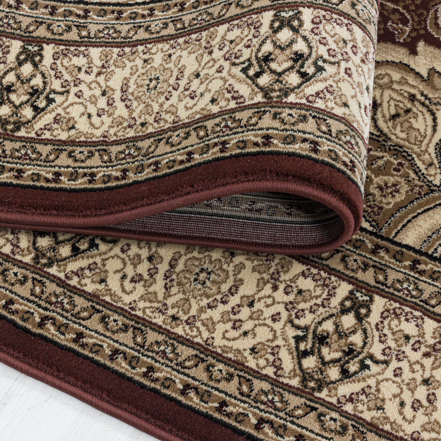 Kashmir – Klassiek Vloerkleed – Beige/Rood