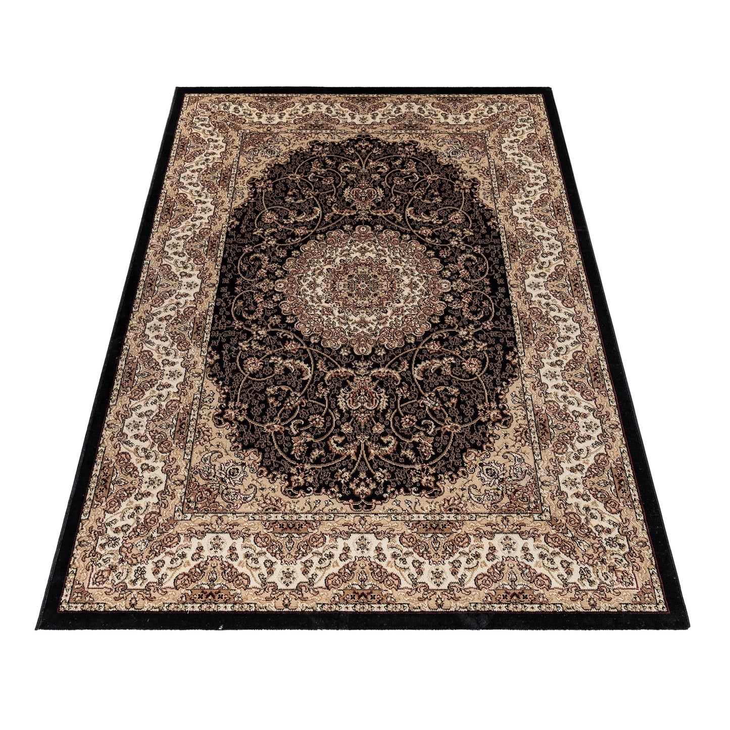 Bukhara – Klassiek Vloerkleed – Zwart/Beige