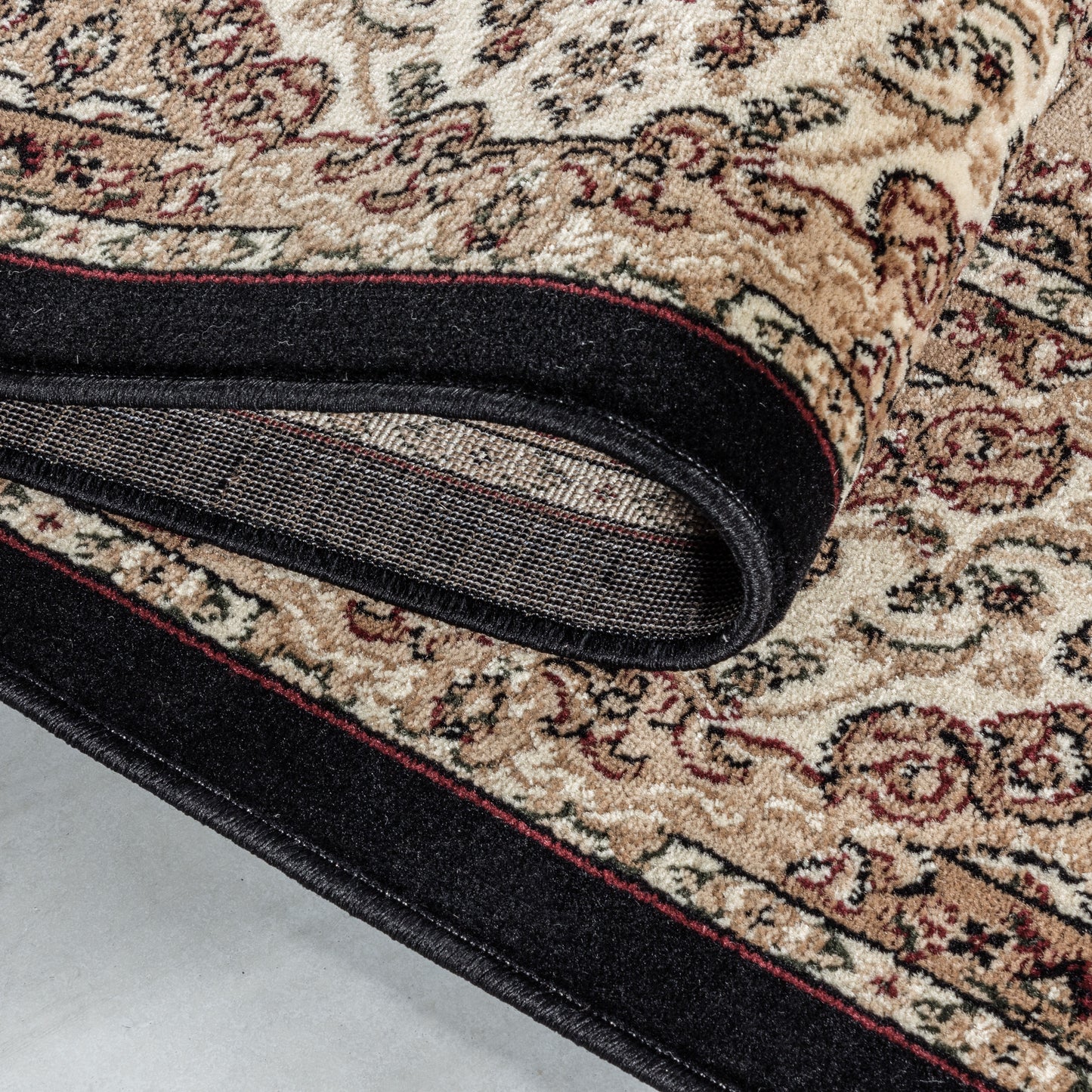 Bukhara – Klassiek Vloerkleed – Zwart/Beige