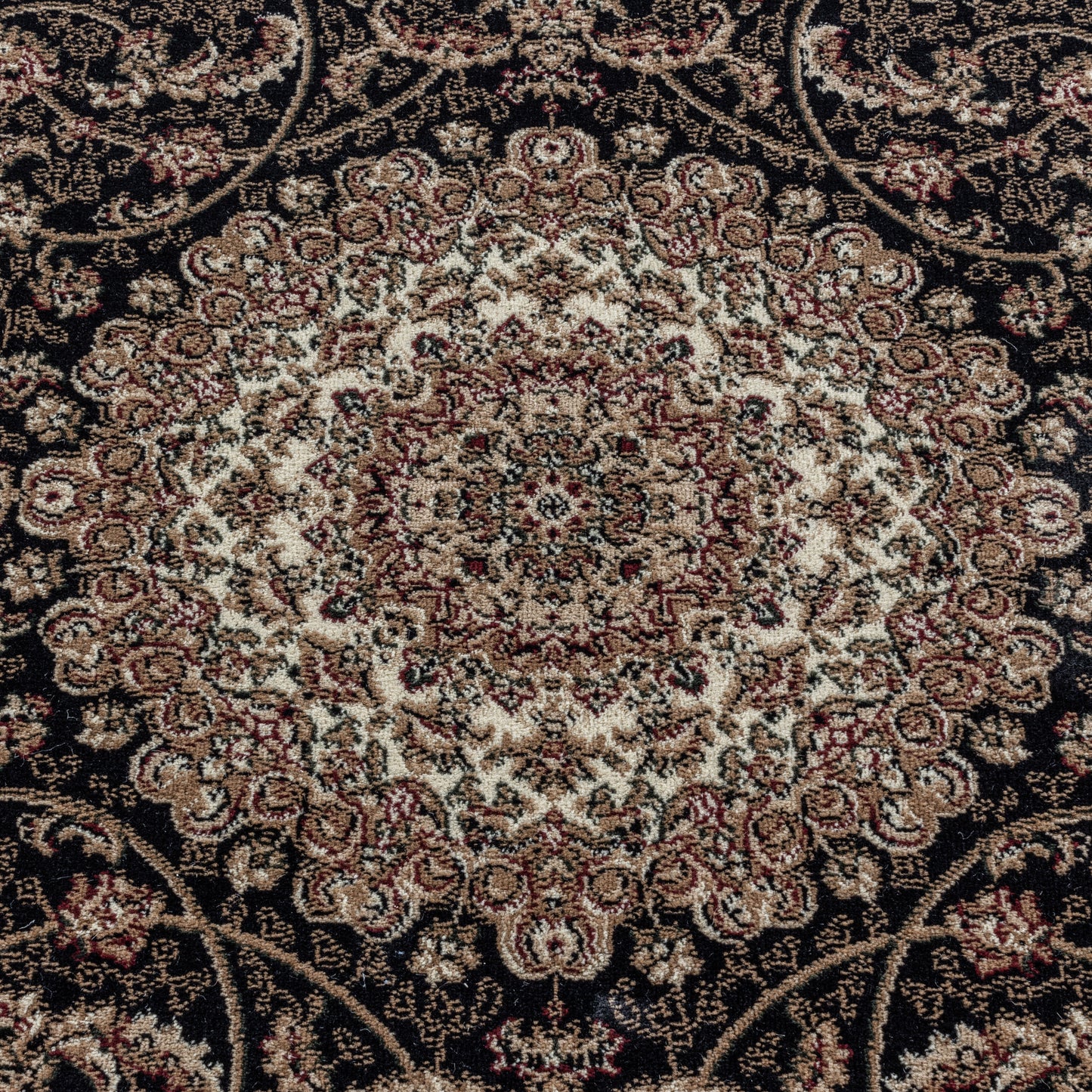 Bukhara – Klassiek Vloerkleed – Zwart/Beige