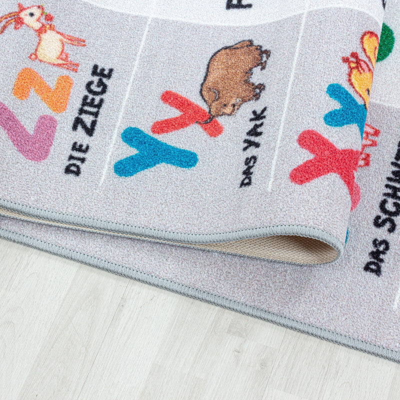 Play – Kindervloerkleed – Alfabet – Laagpolig – Anti-Allergisch & Anti-Slip