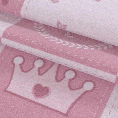 Play – Kindervloerkleed – Little Princess Roze – Laagpolig – Anti-Allergisch & Anti-Slip