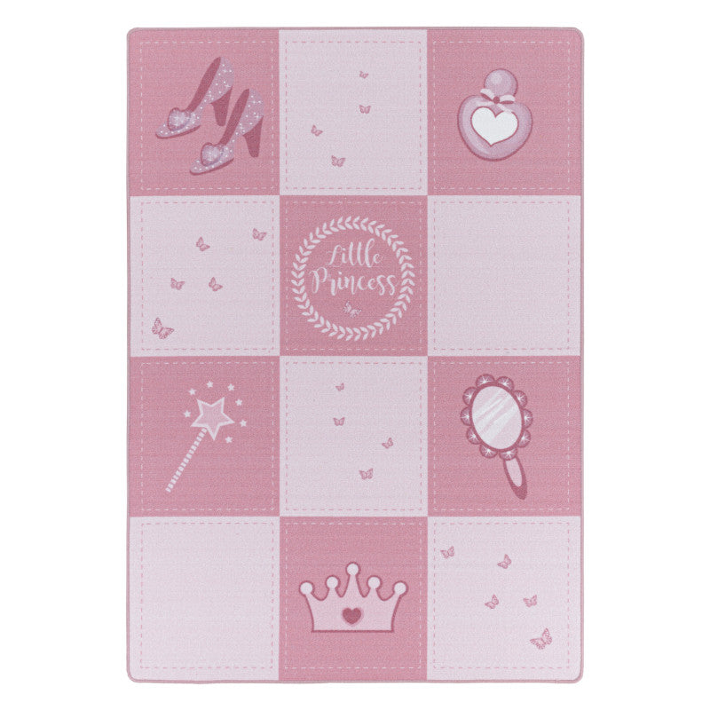 Play – Kindervloerkleed – Little Princess Roze – Laagpolig – Anti-Allergisch & Anti-Slip