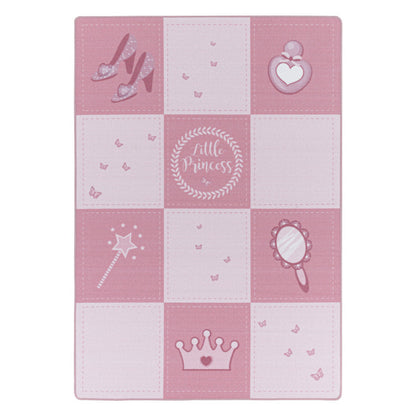Play – Kindervloerkleed – Little Princess Roze – Laagpolig – Anti-Allergisch & Anti-Slip