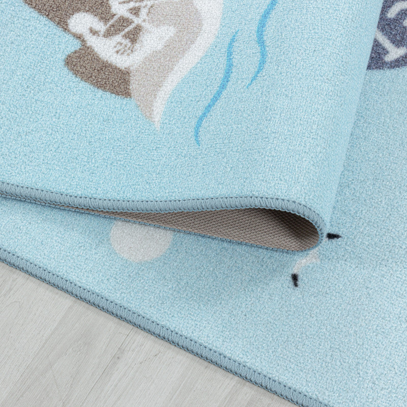 Play – Kindervloerkleed – Piraten – Laagpolig – Anti-Allergisch & Anti-Slip