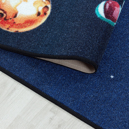 Play – Kindervloerkleed – Ruimte – Laagpolig – Anti-Allergisch & Anti-Slip