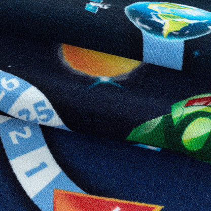 Play – Kindervloerkleed – Ruimte – Laagpolig – Anti-Allergisch & Anti-Slip