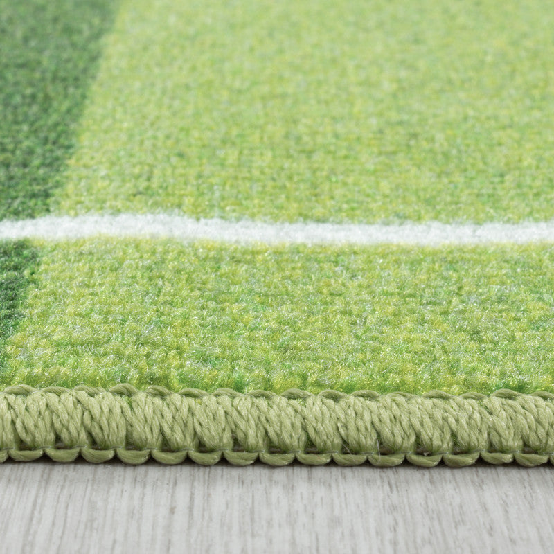 Play – Kindervloerkleed – Voetbal Groen – Laagpolig – Anti-Allergisch & Anti-Slip