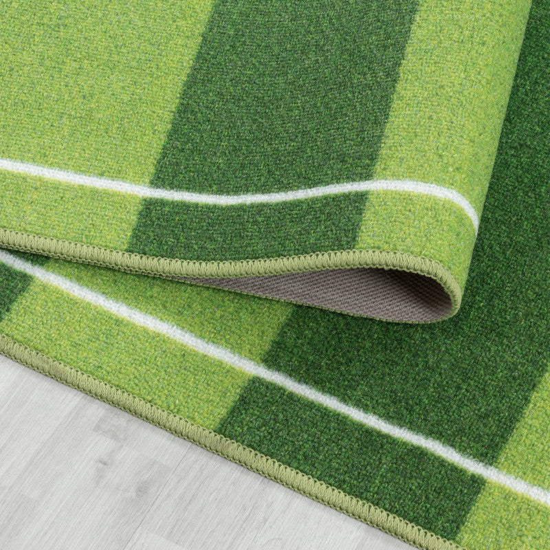 Play – Kindervloerkleed – Voetbal Groen – Laagpolig – Anti-Allergisch & Anti-Slip