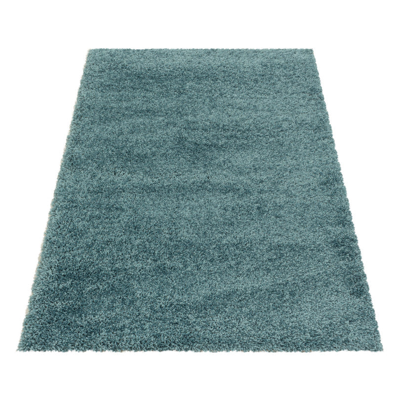 Sydney – Hoogpolig Vloerkleed – Aqua – Effen Design