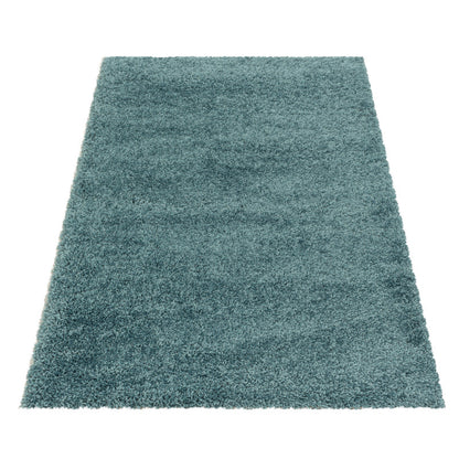 Sydney – Hoogpolig Vloerkleed – Aqua – Effen Design