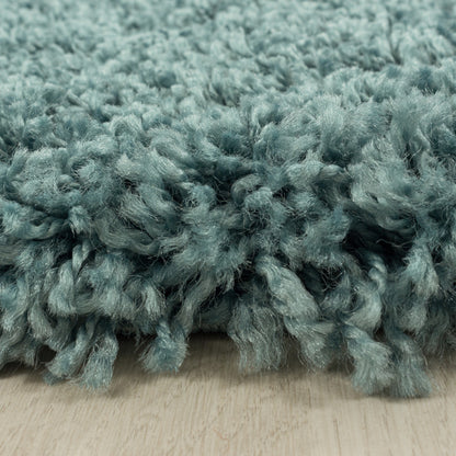 Sydney – Hoogpolig Vloerkleed – Aqua – Effen Design