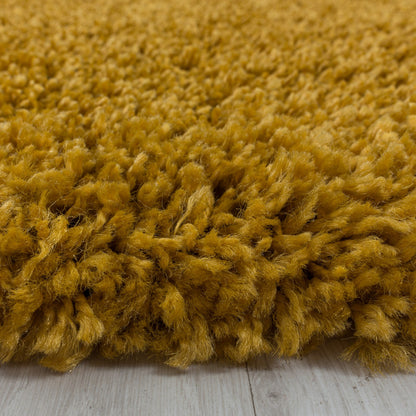 Sydney – Hoogpolig Vloerkleed – Goud – Effen Design